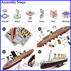 Titanic 3D Jigsaw Puzzle Jigsaw CubicFun for Adults LED Toys Model Kits Ship