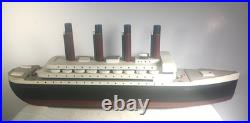 Titanic Homemade 24 Wooden Ship Model Vintage