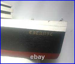 Titanic Homemade 24 Wooden Ship Model Vintage