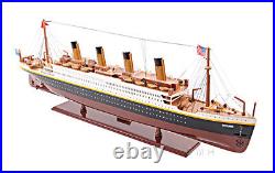 Titanic Ocean Liner Model 32 White Star Cruise Ship with Table Top Display Case