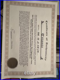 Titanic Painted Ship Model Wooden Handicraft Assembled Large with Display case