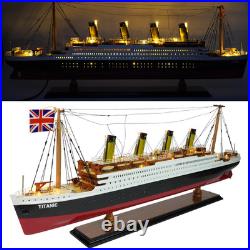 Titanic Painted Ship Model Wooden Handicraft Fully Assembled Home Decoration 23