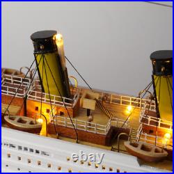 Titanic Painted Ship Model Wooden Handicraft Fully Assembled Home Decoration 23 Titanic Painted Ship Model Wooden Handicraft Fully Assembled Home Decoration 23