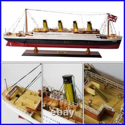 Titanic Painted Ship Model Wooden Handicraft Fully Assembled Home Decoration 23