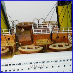 Titanic Painted Ship Model Wooden Handicraft Fully Assembled Home Decoration 23