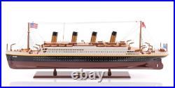 Titanic Painted Ship Model Wooden Handicraft Fully Assembled Small Titanic Painted Ship Model Wooden Handicraft Fully Assembled Small