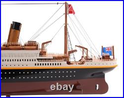 Titanic Painted Ship Model Wooden Handicraft Fully Assembled Small