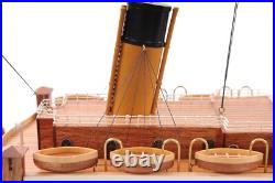 Titanic Painted Ship Model Wooden Handicraft Fully Assembled Small