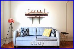 Titanic Painted Ship Model Wooden Handicraft Fully Assembled Small