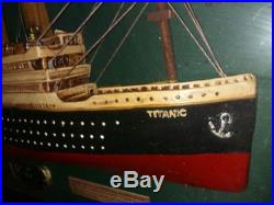 Titanic withPassenger List Worlds Largest Ship Captured in Glass for a Wall. Model