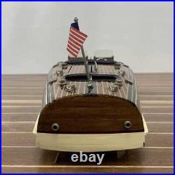 Triple Cockpit Speed Boat Wooden Model 25