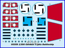 Trumpeter 05359 1/350 scale German Tirpitz Battleship model kit