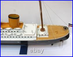 Tucher Walther Tin Bremen Wind-up Ship Model 24 Long Exc