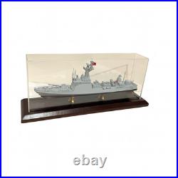 Turkish Battle Warship Model in Display Case Military Navy Ship Collectible