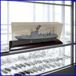 Turkish Battle Warship Model in Display Case Military Navy Ship Collectible