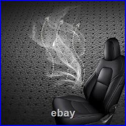 US Ship Custom Fit PU Leather Seat Covers For Tesla Model Y Front+Rear 2017-2022