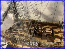USS Constitution Old Ironsides Tall Ship Model with Table Top Display Case new