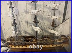USS Constitution Old Ironsides Tall Ship Model with Table Top Display Case new USS Constitution Old Ironsides Tall Ship Model with Table Top Display Case new