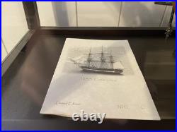 USS Constitution Old Ironsides Tall Ship Model with Table Top Display Case new