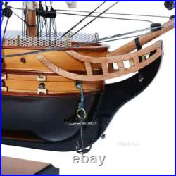 USS Constitution Old Ironsides Tall Ship Wooden Model 22 with Floor Display Case