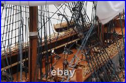 USS Constitution Old Ironsides Wooden Tall Ship Model 38 Semi-Built Frigate New