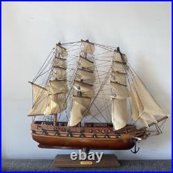 USS Constitution Wooden Tall Ship Model 24 Old Ironsides Assembled US Navy Boat