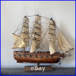 USS Constitution Wooden Tall Ship Model 24 Old Ironsides Assembled US Navy Boat