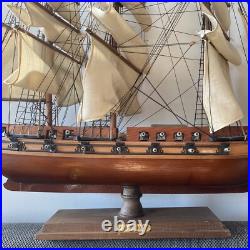 USS Constitution Wooden Tall Ship Model 24 Old Ironsides Assembled US Navy Boat