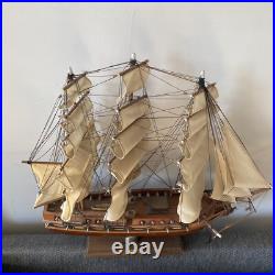 USS Constitution Wooden Tall Ship Model 24 Old Ironsides Assembled US Navy Boat