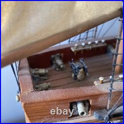 USS Constitution Wooden Tall Ship Model 24 Old Ironsides Assembled US Navy Boat