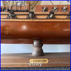 USS Constitution Wooden Tall Ship Model 24 Old Ironsides Assembled US Navy Boat
