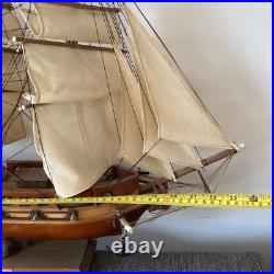 USS Constitution Wooden Tall Ship Model 24 Old Ironsides Assembled US Navy Boat