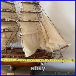 USS Constitution Wooden Tall Ship Model 24 Old Ironsides Assembled US Navy Boat