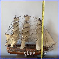 USS Constitution Wooden Tall Ship Model 24 Old Ironsides Assembled US Navy Boat