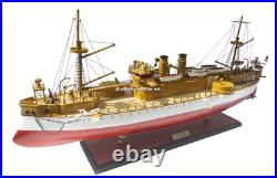 USS MAINE (ACR-1) Handcrafted War Ship Ready Display Model 37