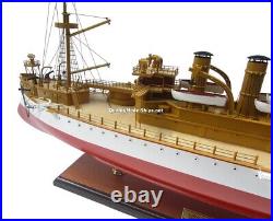 USS MAINE (ACR-1) Handcrafted War Ship Ready Display Model 37