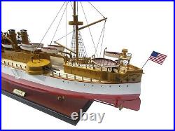 USS MAINE (ACR-1) Handcrafted War Ship Ready Display Model 37