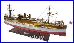 USS MAINE (ACR-1) Handcrafted War Ship Ready Display Model 37