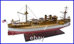 USS MAINE (ACR-1) Handcrafted War Ship Ready Display Model 37