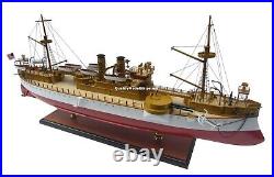 USS MAINE (ACR-1) Handcrafted War Ship Ready Display Model 37