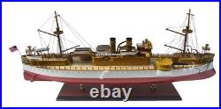 USS MAINE (ACR-1) Handcrafted War Ship Ready Display Model 37