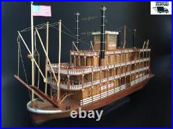 USS MISSISSIPPI 1870 1100 540mm 21 Steamboat Wood Model Kit Shicheng