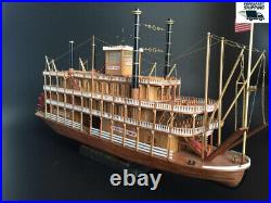 USS MISSISSIPPI 1870 1100 540mm 21 Steamboat Wood Model Kit Shicheng