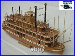 USS MISSISSIPPI 1870 1100 540mm 21 Steamboat Wood Model Kit Shicheng