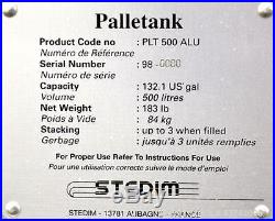 Used- Stedim Palletank For Shipping, Model PLT 500 ALU, Aluminum Construction. D