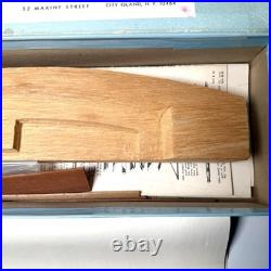 VTG R. Nicoletti Ship Crafters Half Hull Model Kit With Box & Instructions READ