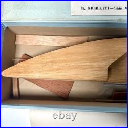 VTG R. Nicoletti Ship Crafters Half Hull Model Kit With Box & Instructions READ