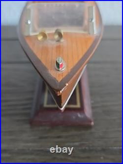 VTG Rare 10 Wooden Chris Craft Speed Boat Model On Stand Algonac MI