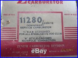 VTG Zenith Carburetor, L48 Updraft 10034 fits Wisconsin VD-4, NOS In Original Box
