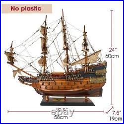 Vasa Wooden Ship Model 22.8L Vintage Vasa Warship Unique Special Home Decor